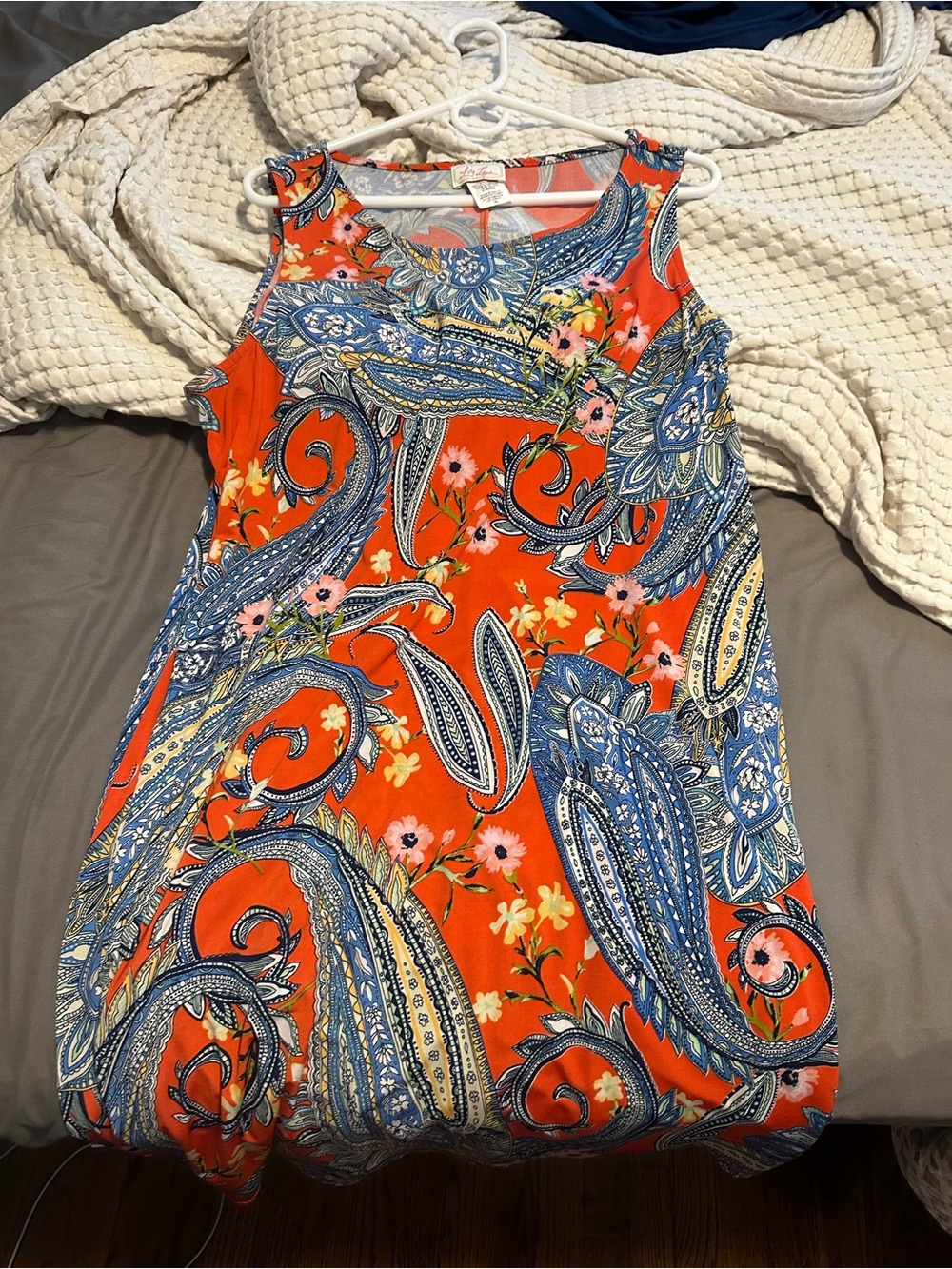 Ivy Lane Coral Paisley Shift Dress